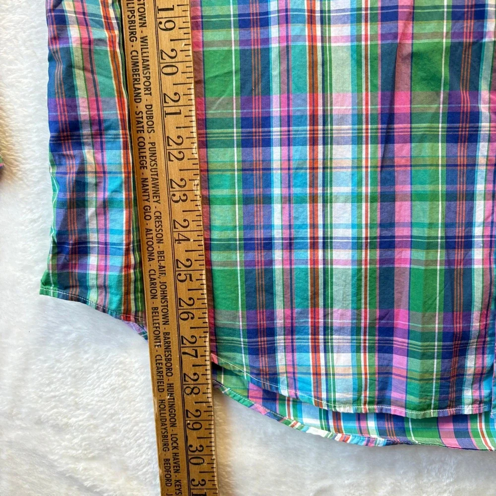 Polo‎ Ralph Lauren Plaid Button Down Shirt Men Sz XL Multi Colorful Cotton